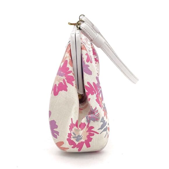 Vintage Magid Beaded Floral Clutch Purse White Pink Purple w Coin Pouch Beaded - Picture 3 of 16